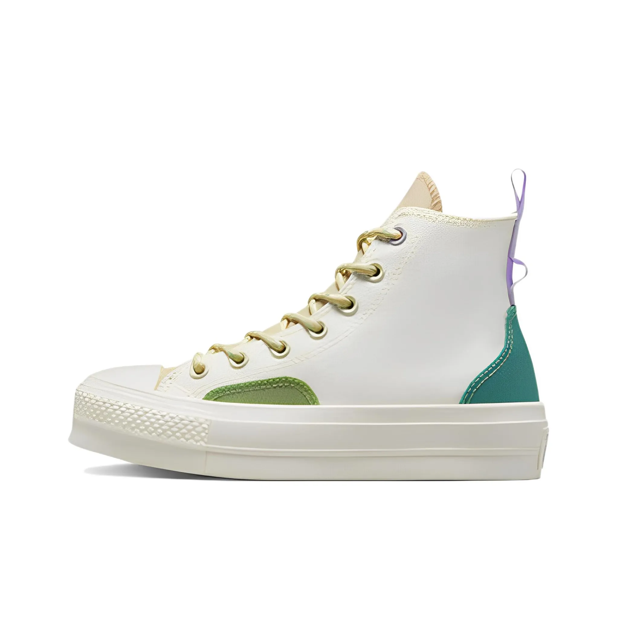 Converse Chuck Taylor All Star Lift Platform High 'Colorblock Overlay Algae Coast' Women's