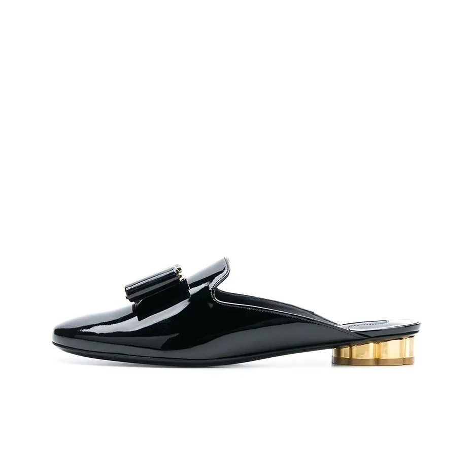 FERRAGAMO Closed Toe Slippers Women's Black
