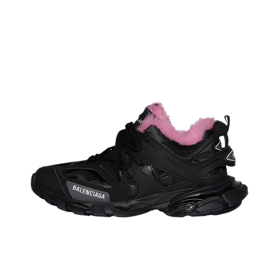 Balenciaga Track Fake Fur Black Pink Women's