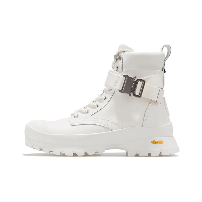 Palladium Palladium Pampa Wear Resistant Height Increasing Slip Resistant Short Outdoor Boots Unisex White