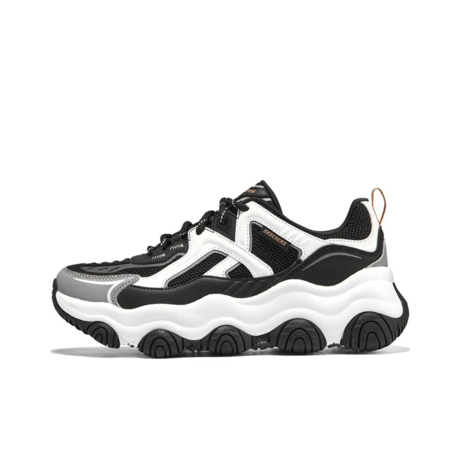 Skechers Rover X Bear Whoops Anti Slip Wear Resistant Low Top Chunky Sneakers Women's Black White