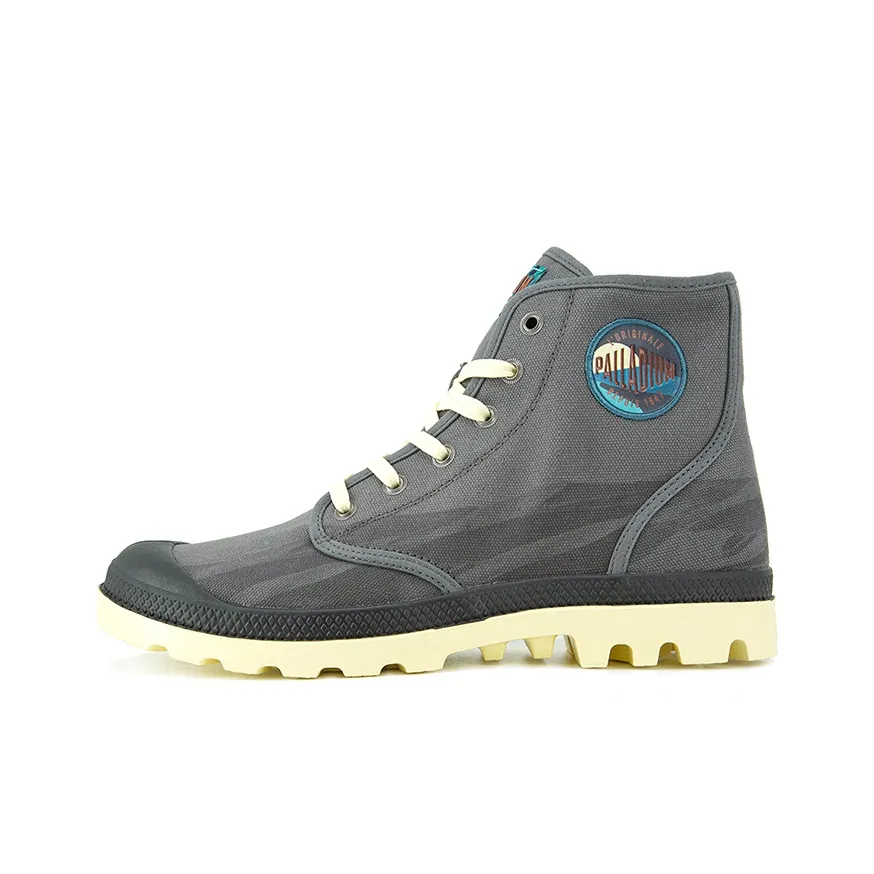 Palladium Pampa Hi OASIS Устойчивые к истиранию Высокие кеды Унисекс Железо-серый
