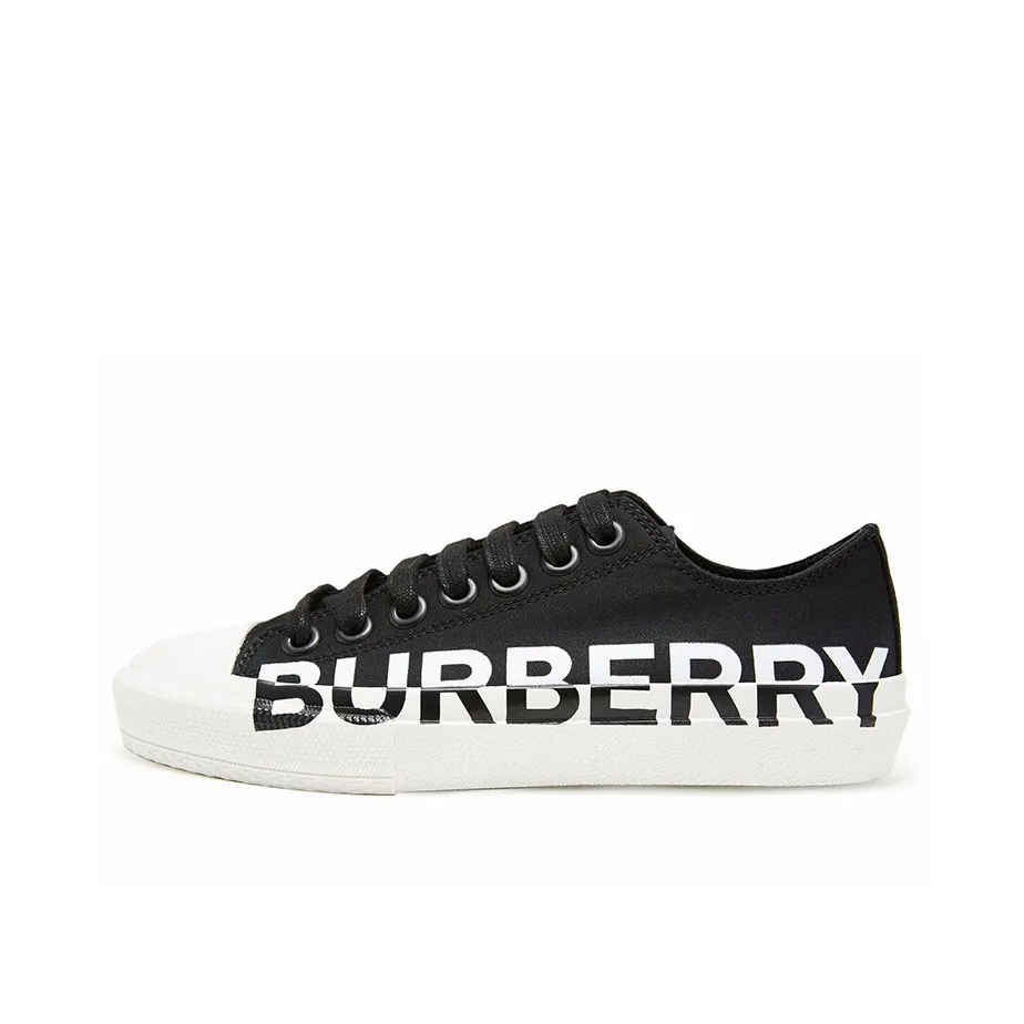 Burberry Low Top Canvas Shoes Women's Black