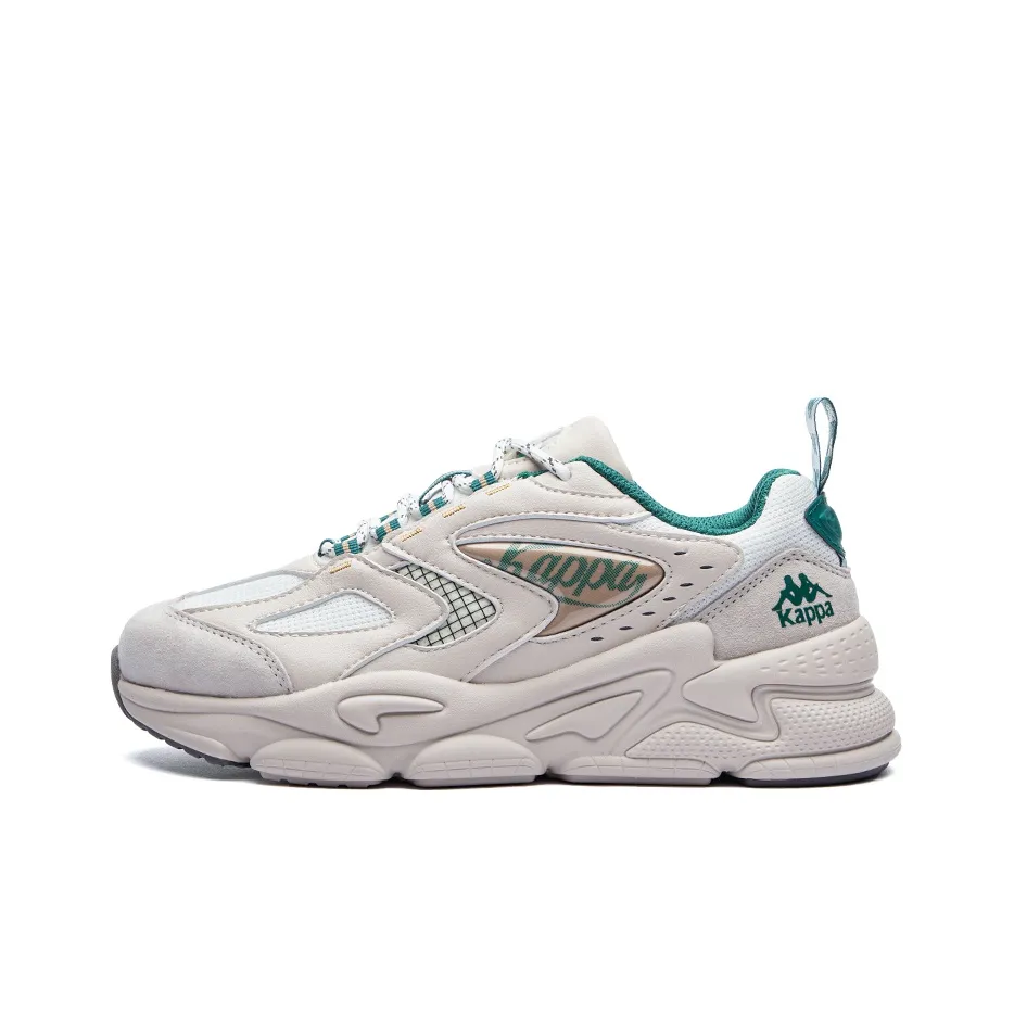 Kappa Cushioning, Breathable, Lightweight, Supportive Low Top Chunky Sneakers Unisex White Green