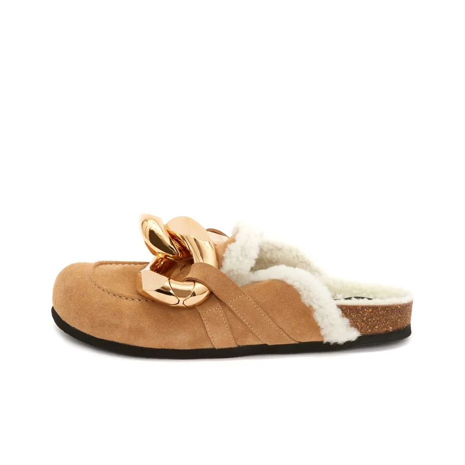 JW Anderson Chain Closed Toe Slippers Women's Tan