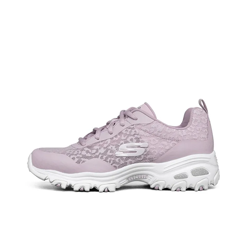 Skechers D'LITES 1.0 Cushioning And Breathable Low Top Chunky Sneakers Women's Lavender