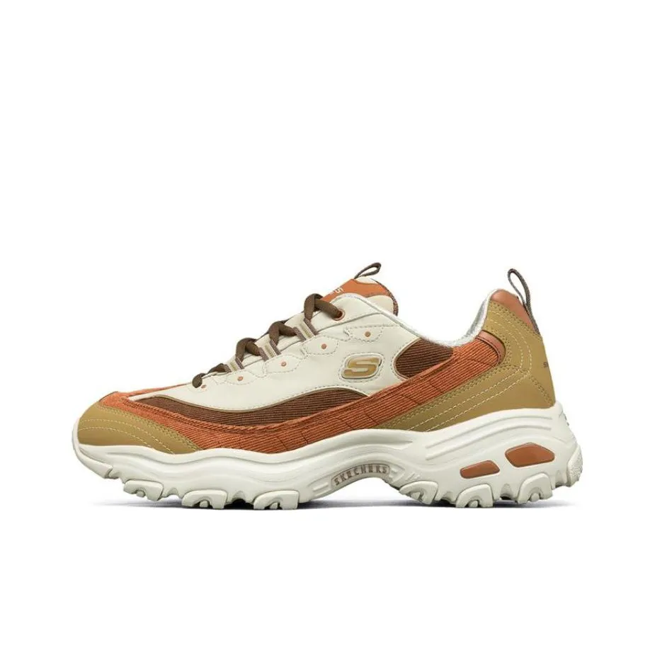 Skechers D'Lites 1.0 'Cream Brown Orange' Women's