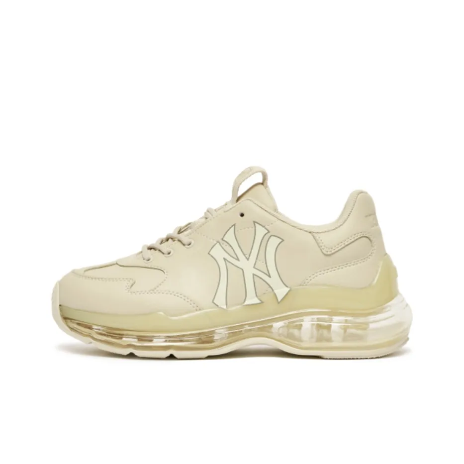 MLB Big Ball Chunky Anti Slip And Wear Resistant Lightweight Low Top Chunky Sneakers Unisex Beige