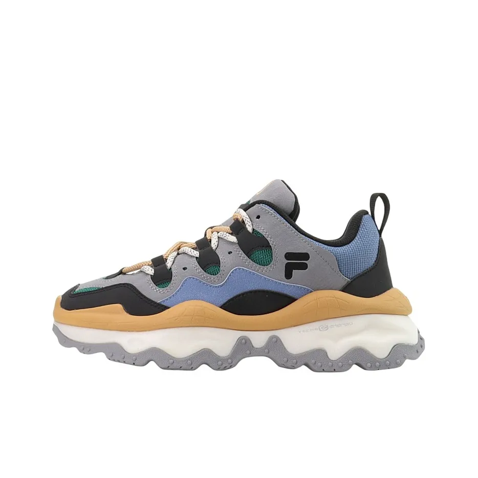 FILA FUSION QD96 Low Top Chunky Sneakers Men's Mystic Gray High Mountain Green