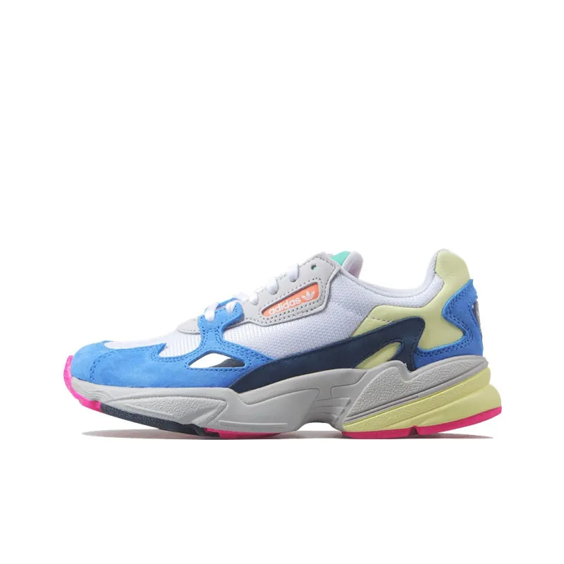 Adidas Originals Falcon Anti-Slip Lightweight Low-Top Footwear Women's White Blue