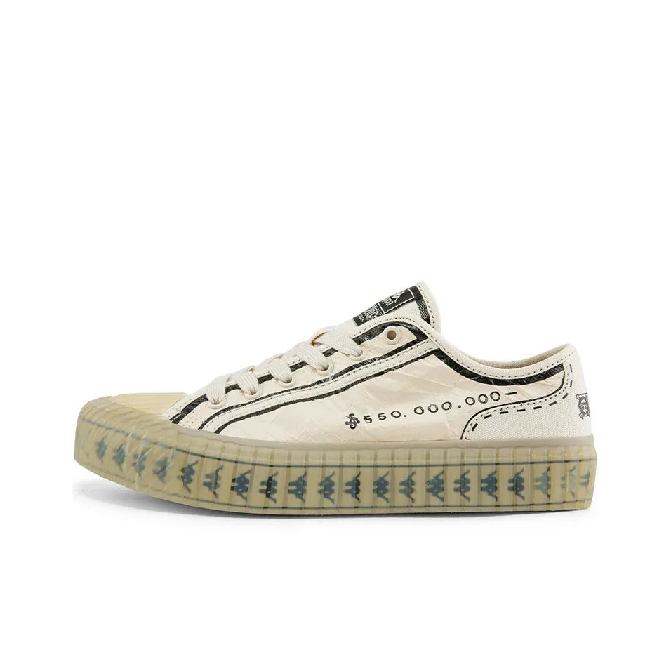 One Piece x Kappa Collaboration Low-Top Canvas Shoes Unisex Bright Rain Gray