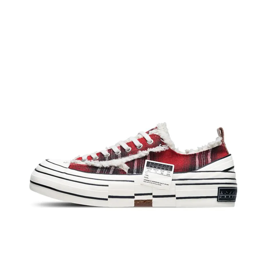 VESSEL г.O.P. LOWS Forrest Красная клетка Низкие кеды Унисекс Красный