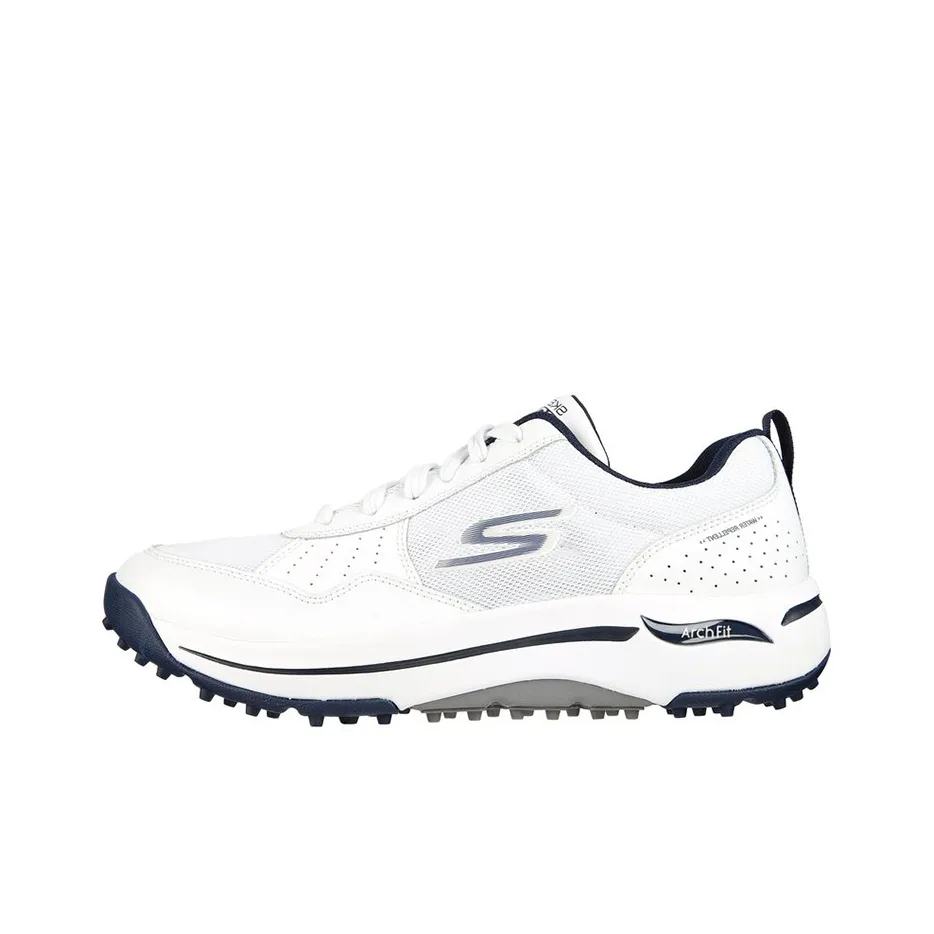 Skechers Go Golf Collection Arch Fit Line Up Low Top Golf Shoes Men's White