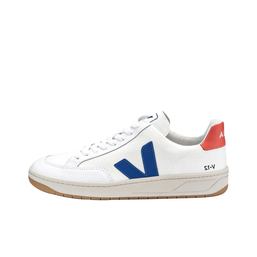 VEJA V 12 Canvas Shoes Unisex Blue Red