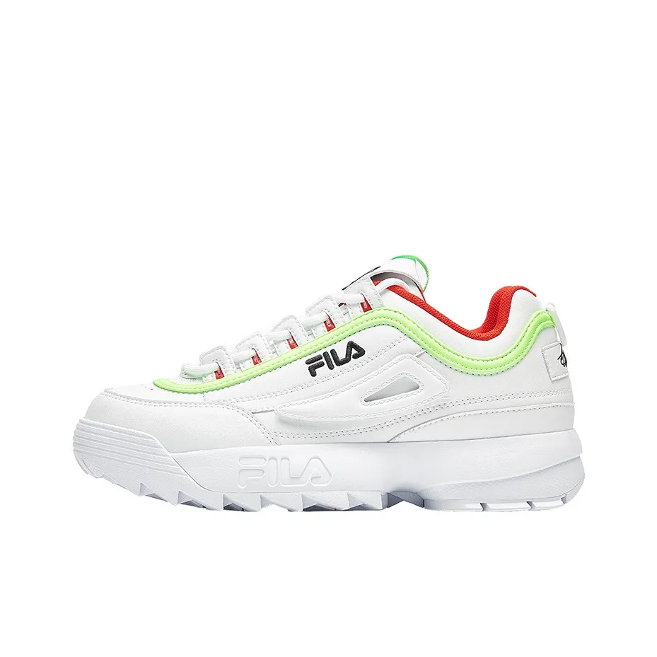 FILA Disruptor 2 Low Топ Толстая подошва Кроссовки Женские Белые Серые Зеленые
