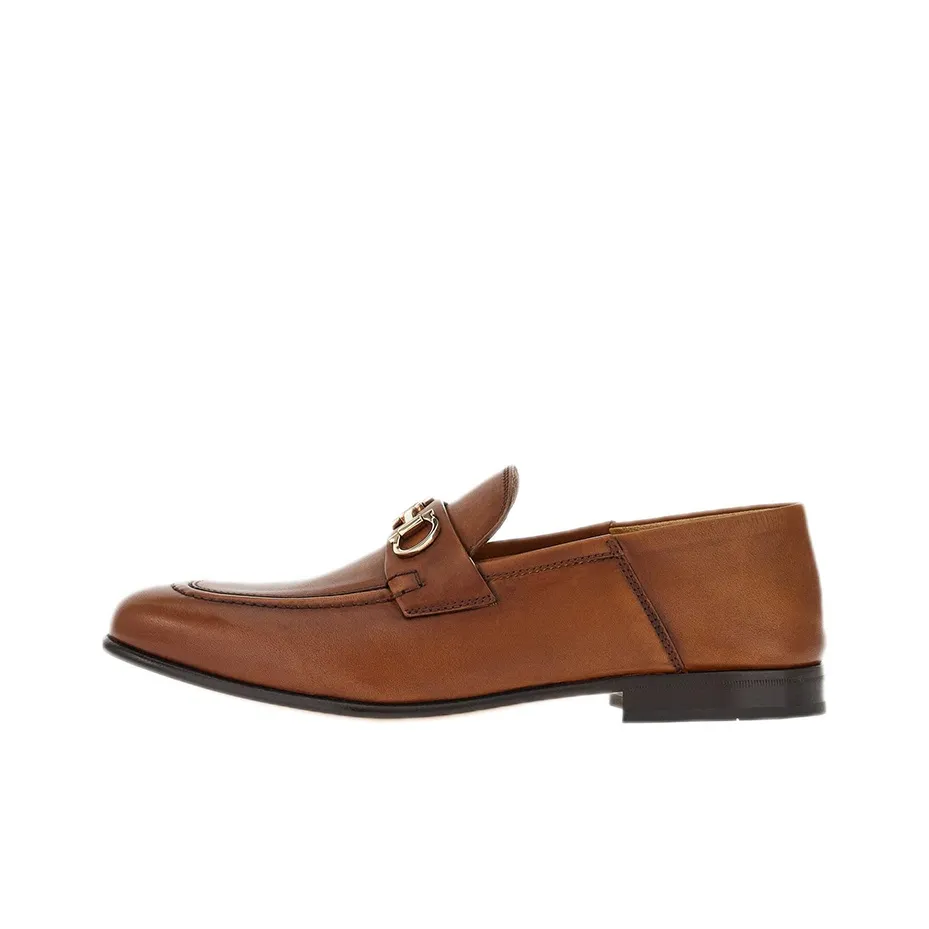 FERRAGAMO Gancini Collapsible-heel Loafers