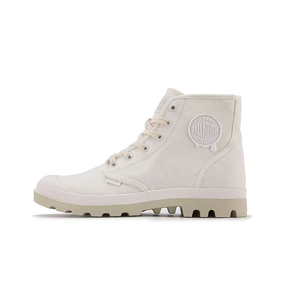 Palladium Pampa HiMcr Wear Resistant High Top Canvas Shoes Unisex Ivory