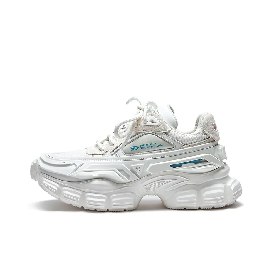 OGR WU Qiankun Wheel Chunky Sneakers Unisex Low Top Prelude White