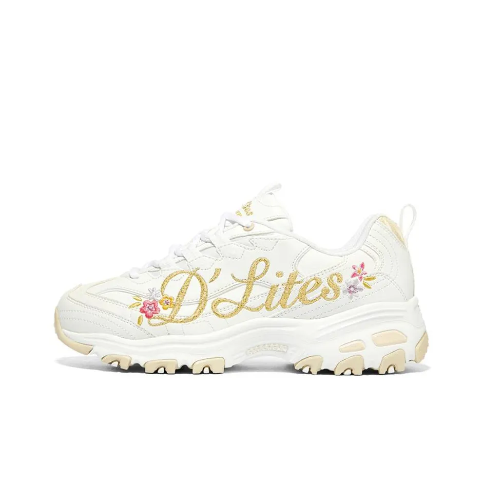 Skechers D'Lites 1.0 'White Yellow' Women's