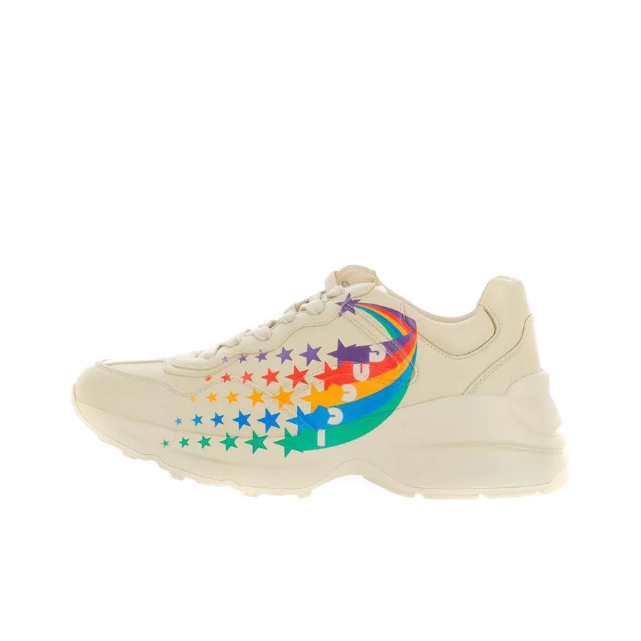 GUCCI Rhyton Low Top Chunky Sneakers Women's White Multicolor