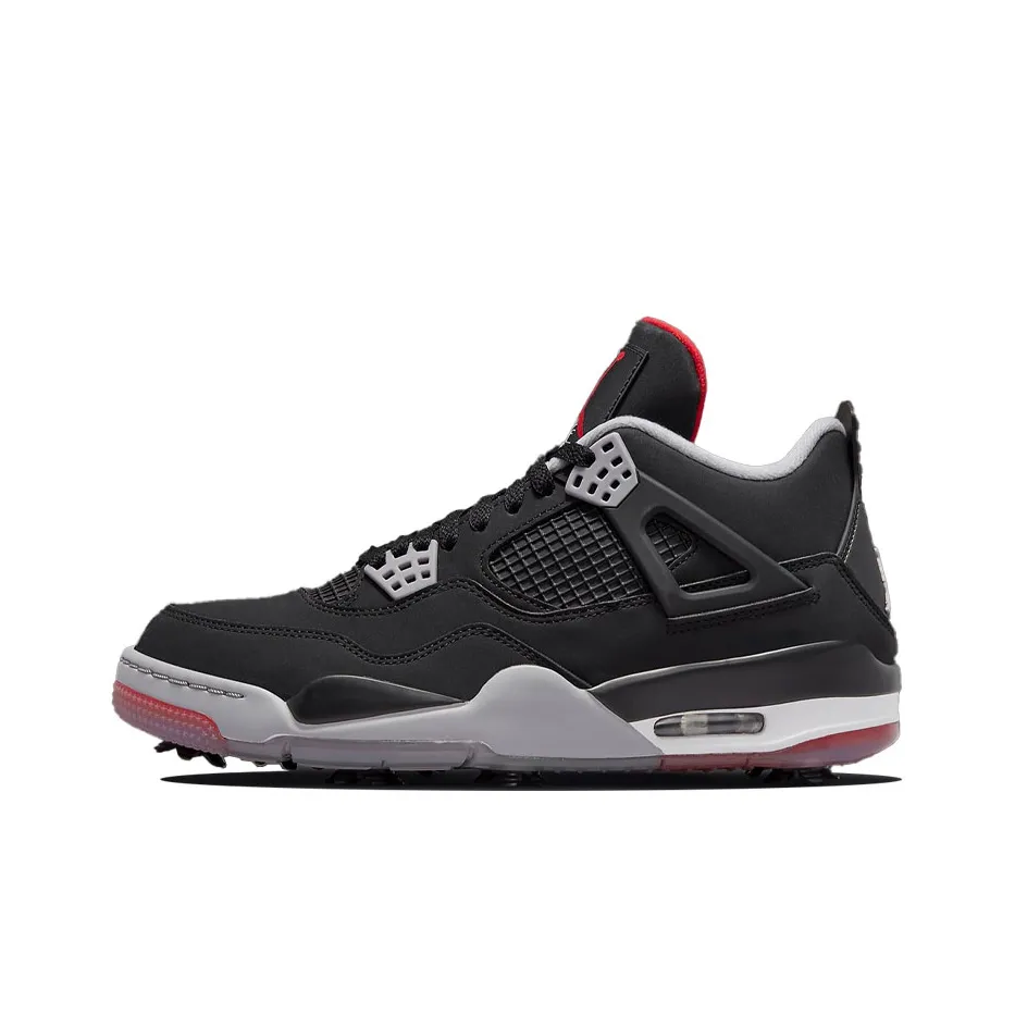 Jordan Air Jordan 4 Golf Shoes Unisex Mid Top Black/Gray