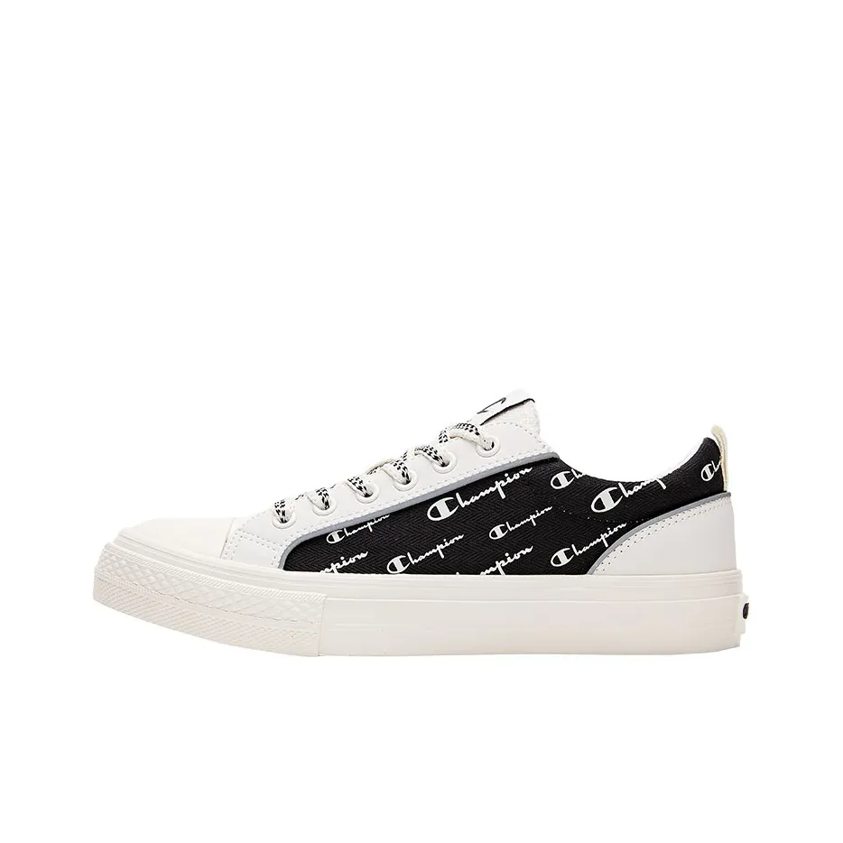 Champion Canvas Shoes Unisex Low Top Black/Milk White