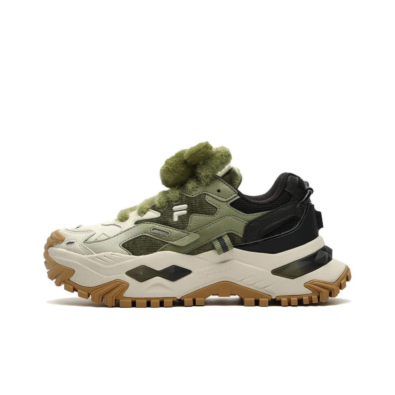 FILA FUSION Бьянко Устойчивые к истиранию Низкие Кроссовки с Толстой Подошвой Женские Лесной Мох