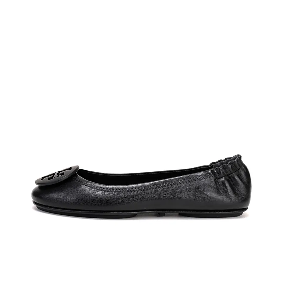 TORY BURCH Minnie Travel Ballet Flats Perfect Black Women's