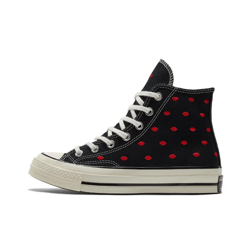 Converse Chuck Taylor All Star 70 Hi Embroidered Lips Black