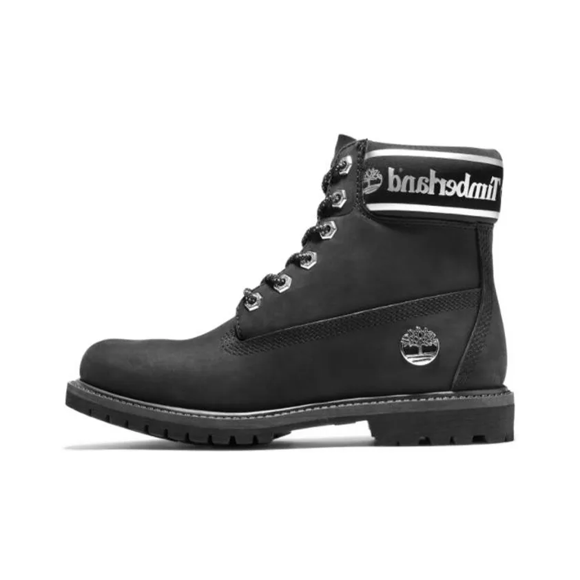 Timberland 6 Inch Premium Wide Fit Waterproof boots Oxford 'Black Nubuck Logo' Women's