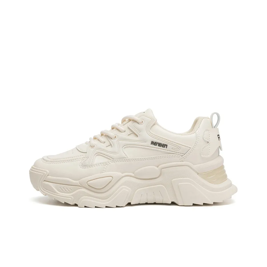 RENBEN Low Top Chunky Sneakers Women's Beige