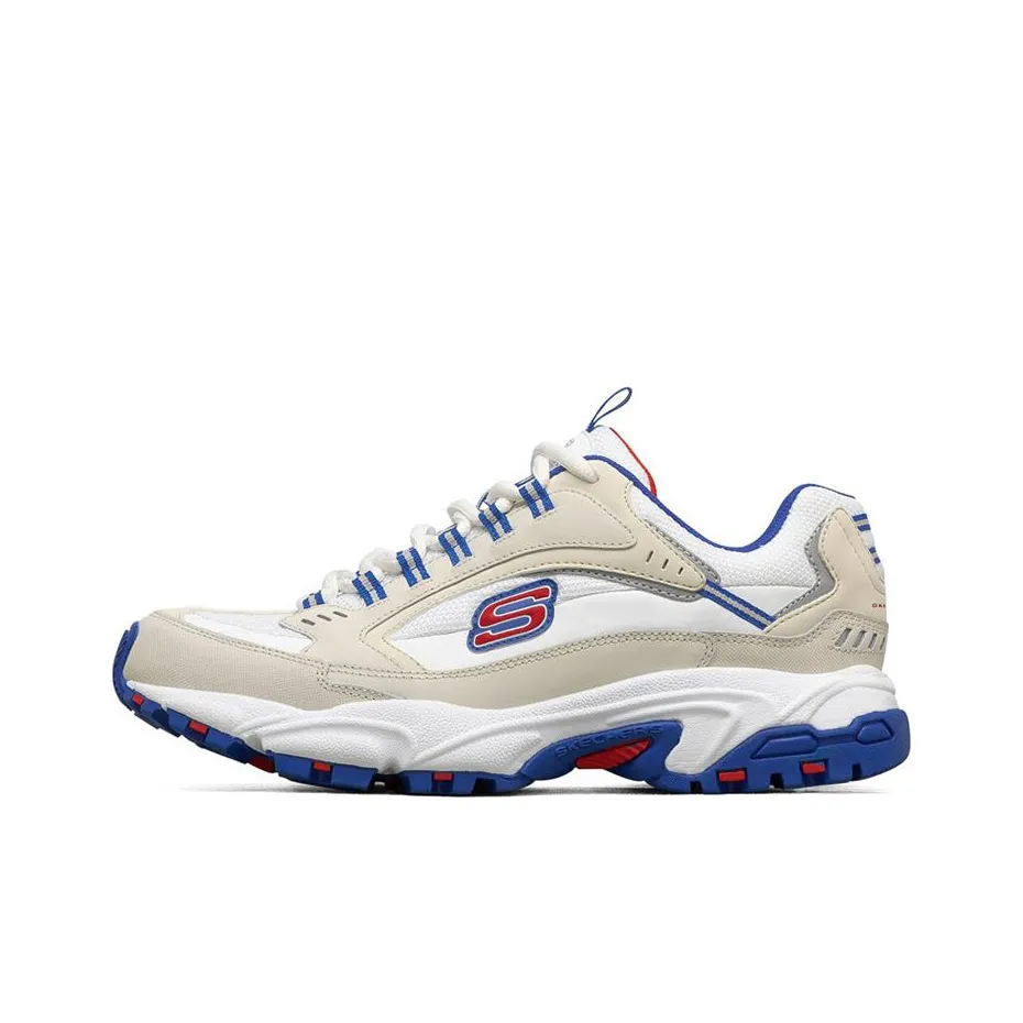 Skechers Stamina Low Running Shoes White/Red/Yellow