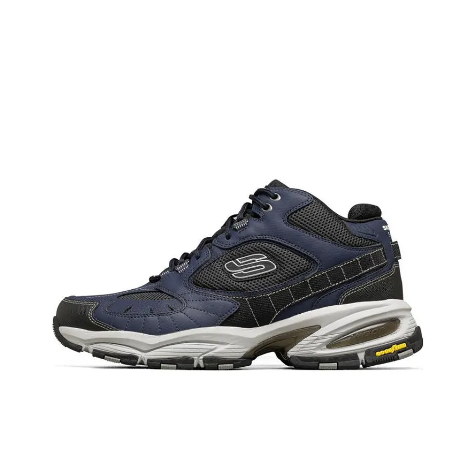 Skechers Vigor 3,0 MID Топ Толстая подошва Кроссовки Мужские Морской Синий