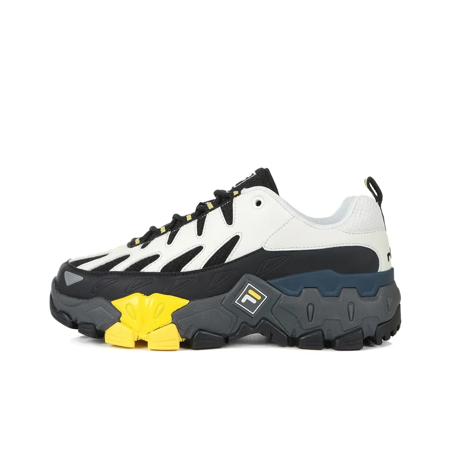 FILA Raid Row 2000 Low Top Chunky Sneakers Unisex White Black Korean Style