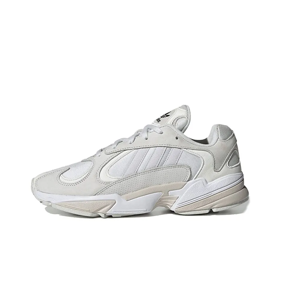 Adidas Originals YUNG 1 Non Slip Легкий Низкий Топ Толстая Подошва Кроссовки Унисекс Серый Белый