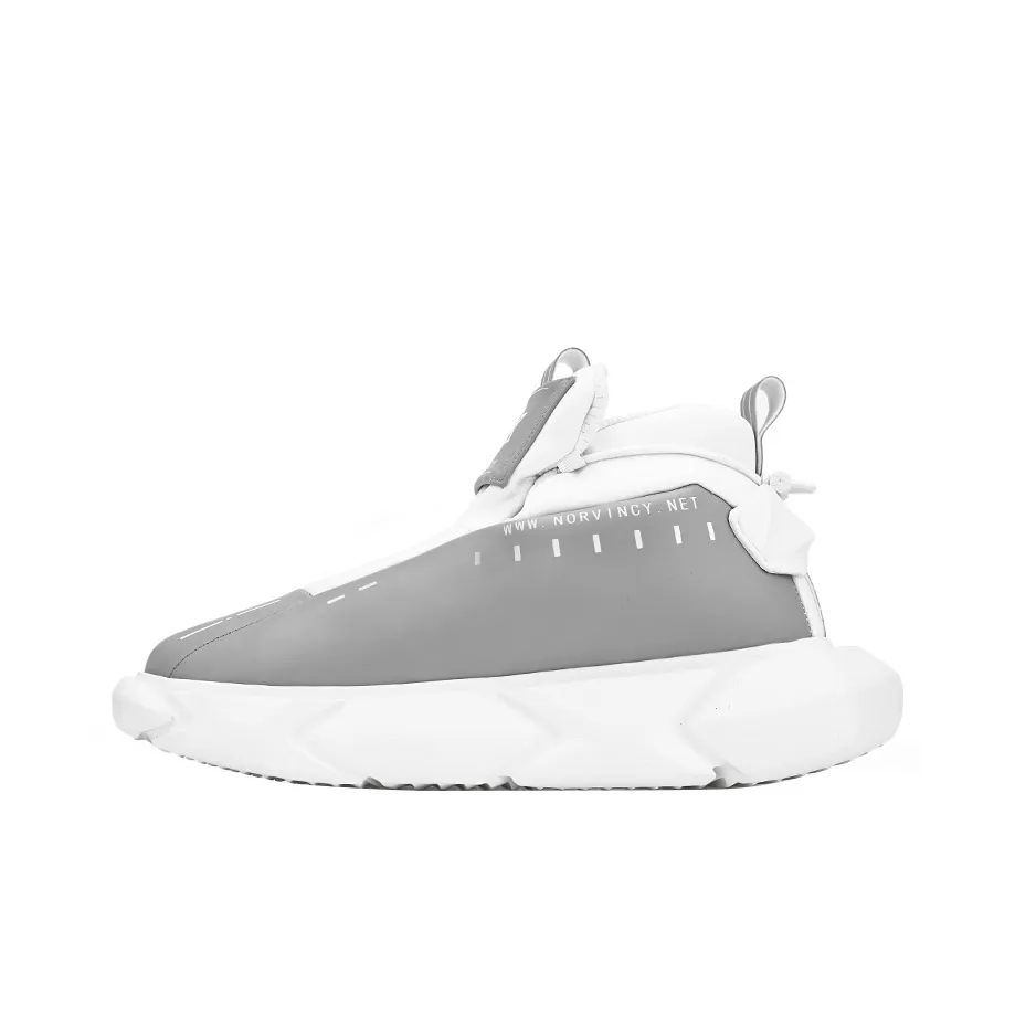 NORVINCY Chunky Sneakers Unisex Low top Bright Gray