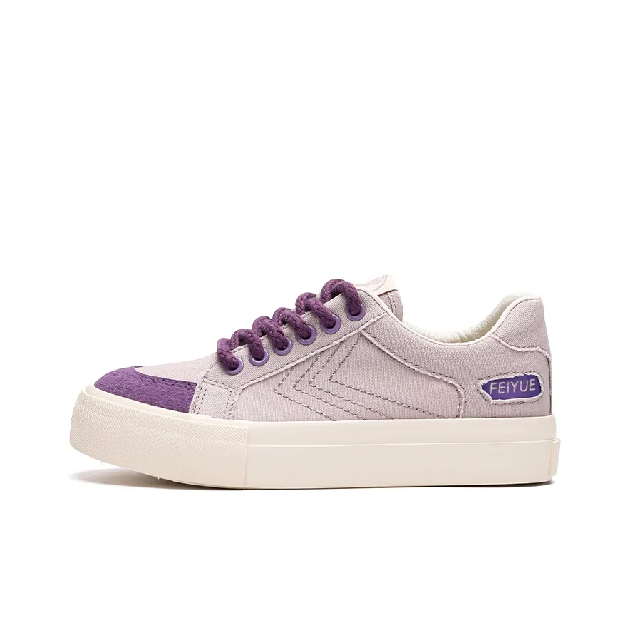 Feiyue Low Top Кеды Женские Бежевый Фиолетовый Светло-Розовый