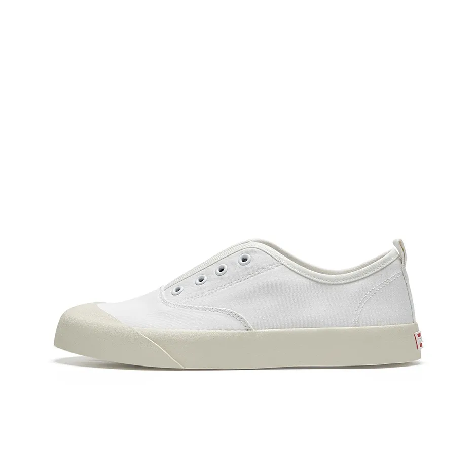 Rockfish 719 Collection Water Repellent And Not Afraid Of Wetness Canvas Shoes Women's White Stripes