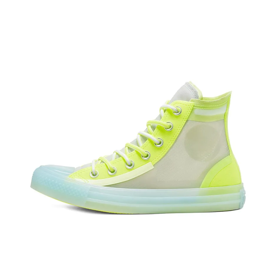 Converse Translucent Mesh Utility Chuck Taylor All Star High Top Volt White 'Yellow Blue White' Women's