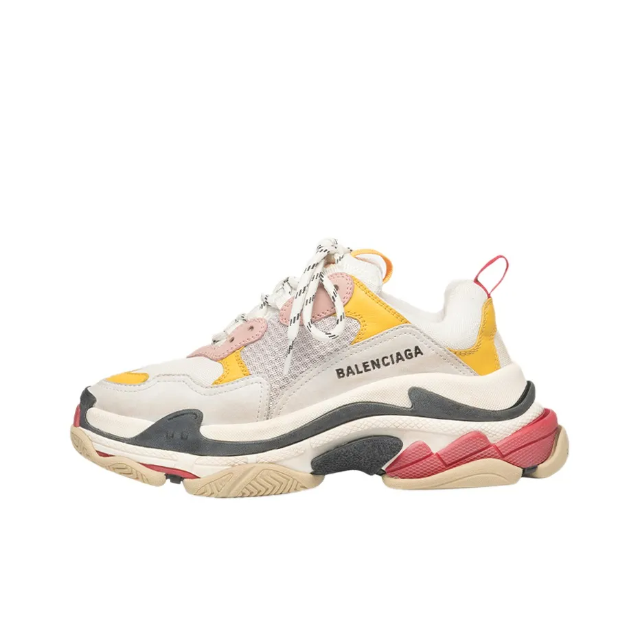Balenciaga Triple S Cream Yellow Red Women's