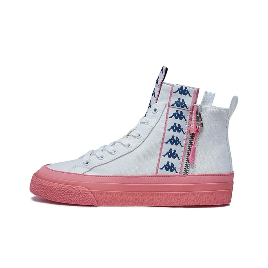 KAPPA Покрытие Высокие Кеды Женские Корейские Белые