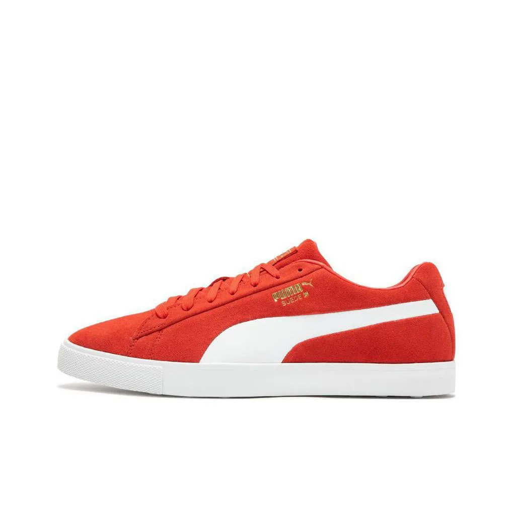 PUMA Suede Series Низкий Топ Мужская Обувь для гольфа Красная