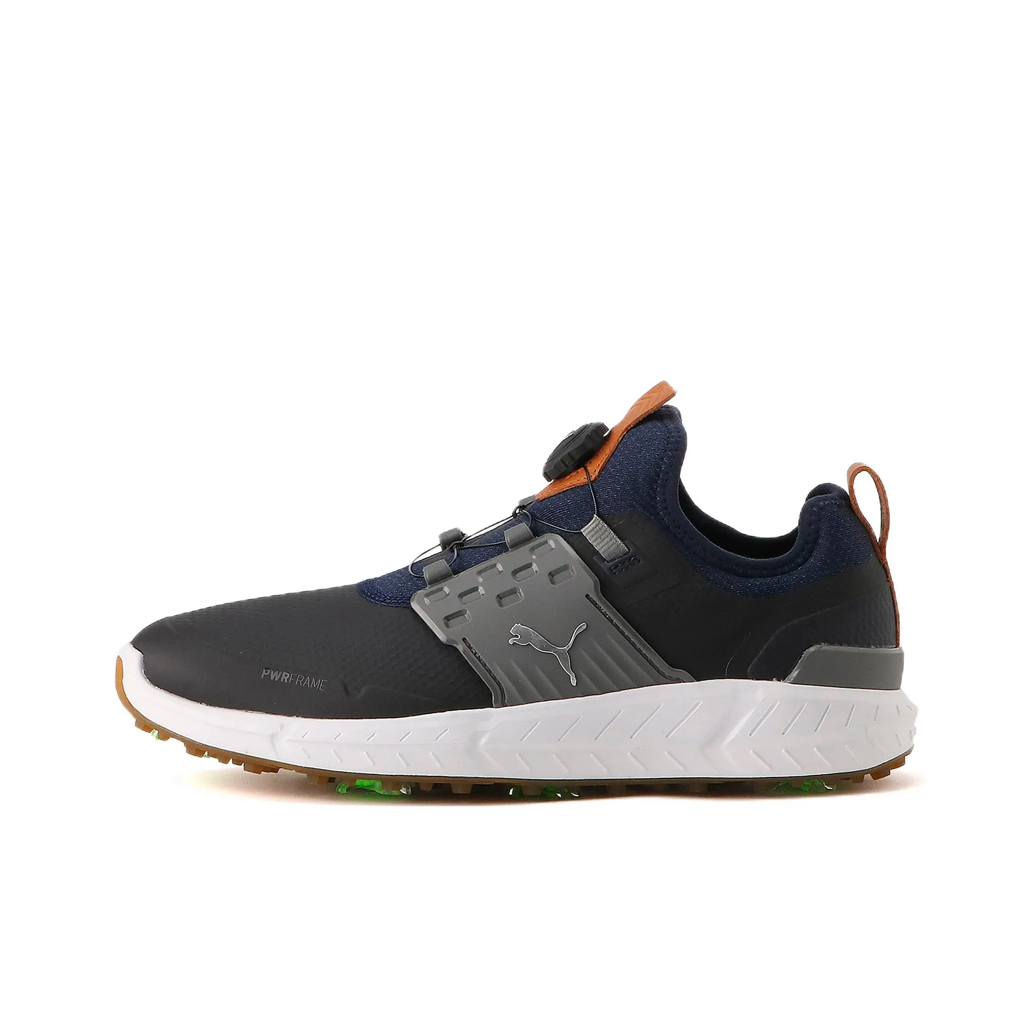 PUMA Ignite Articulate Disc Spike Mid Top Golf Shoes Men's Gray Blue Black