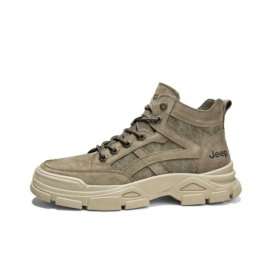 Jeep Short Work Boots Men's Dark Khaki