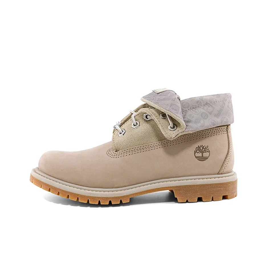 Timberland Roll Top Boots Basic 'Beige With Light Grey' Women's