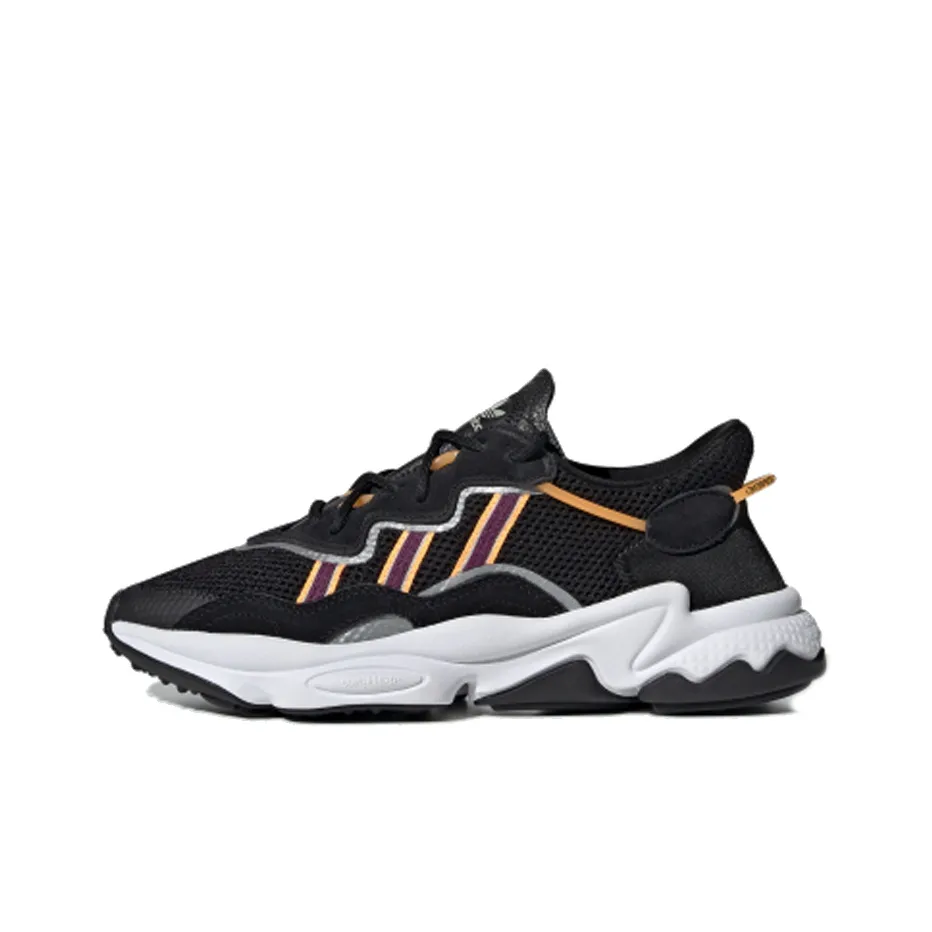 Adidas Originals Ozweego Шокабойеры Противоскользящие Устойчивые к истиранию Низкий Топ Тяжелая Подошва Женские Черные