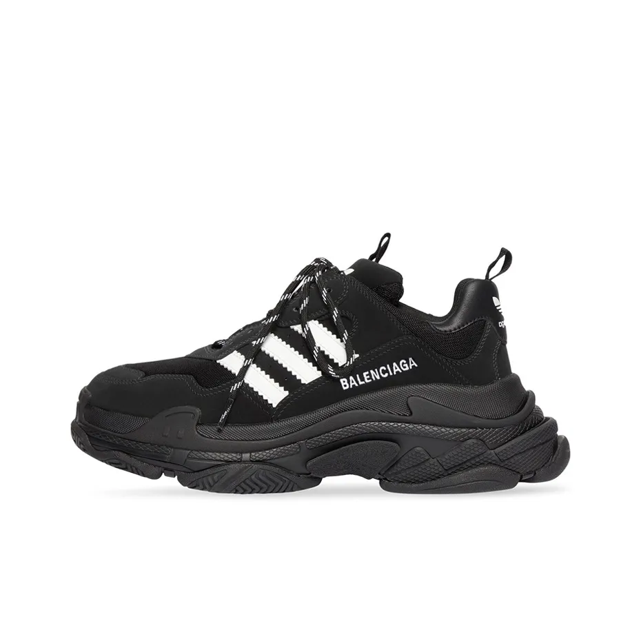 Balenciaga X Adidas Triple S Black White