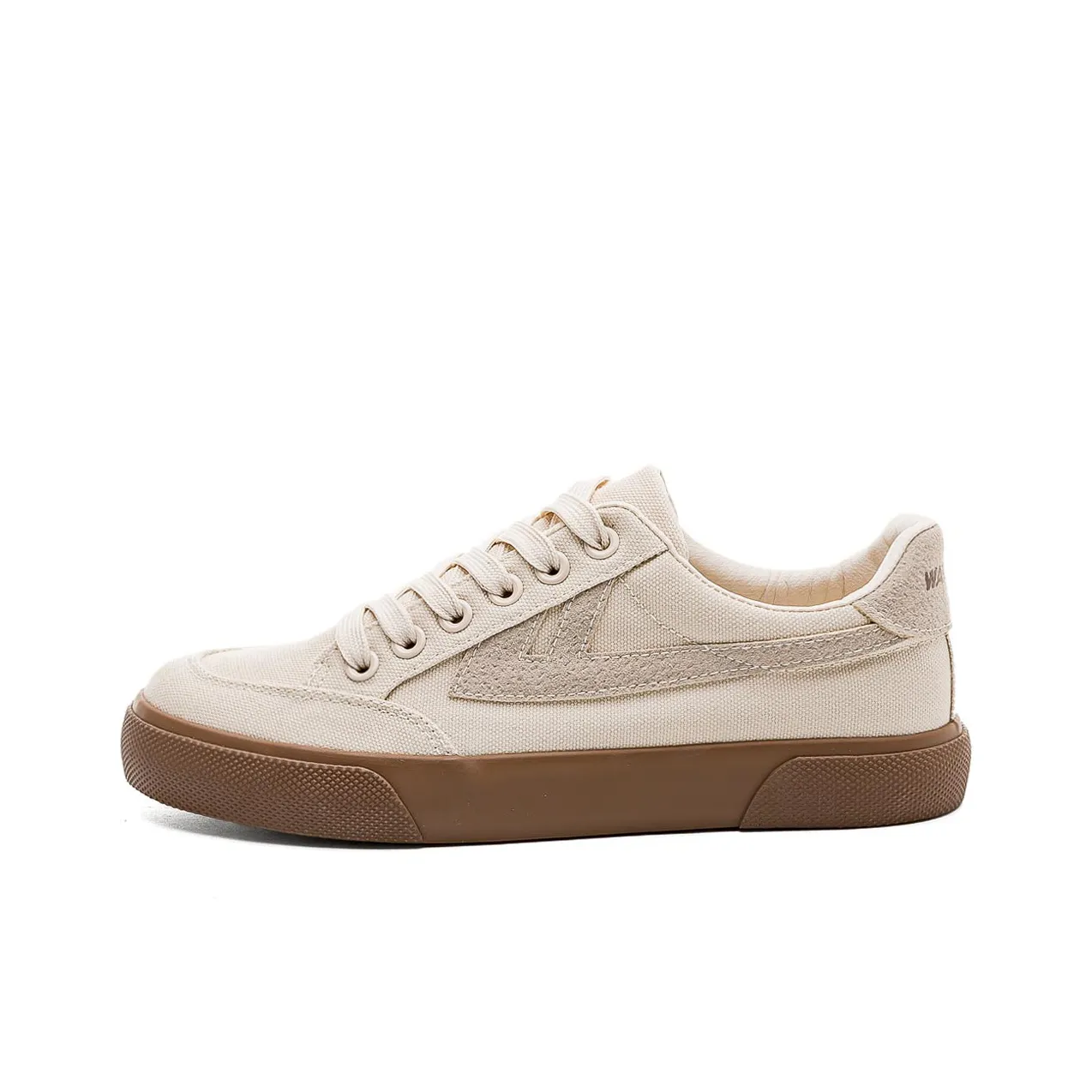 Warrior Slip Resistant, Abrasion Resistant, Breathable, Lightweight Low Top Canvas Shoes Unisex Beige Brown