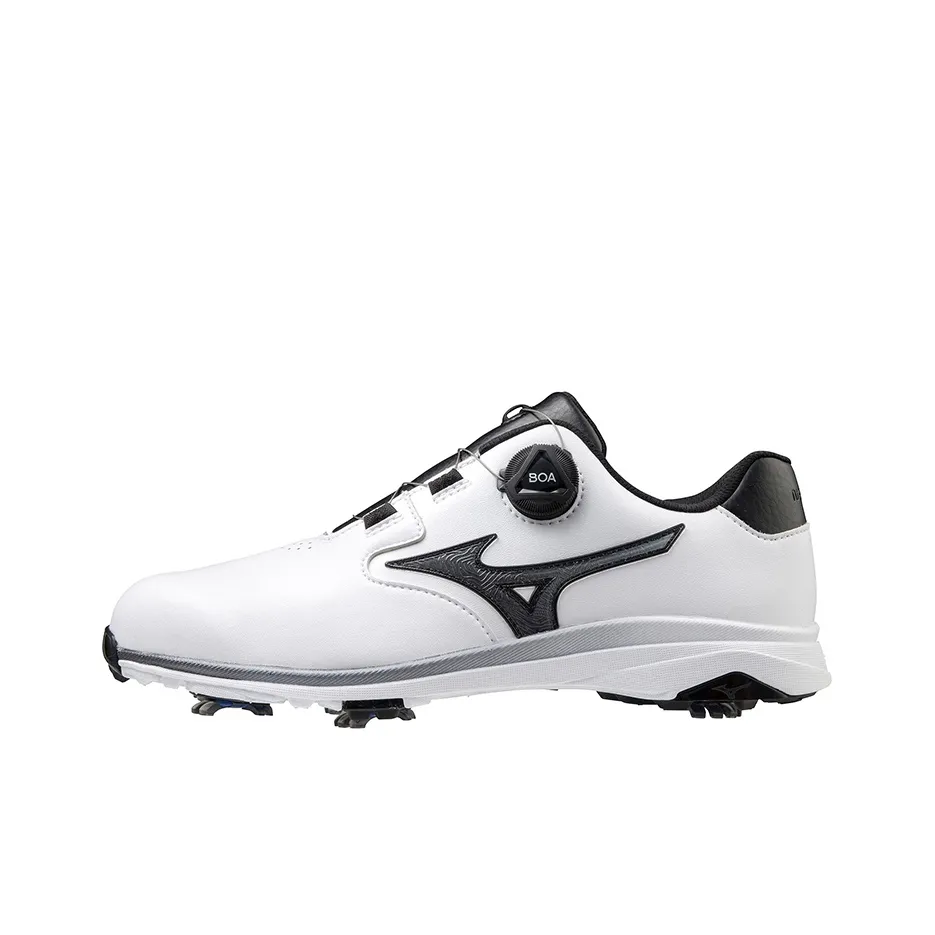 Mizuno Nexlite Gs Boa Breathable Cushioning Slip Resistant Low Top Golf Shoes Men's White Black