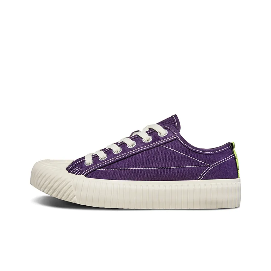 Kappa Anti Slip Wear Resistant Low Top Canvas Shoes Unisex Purple